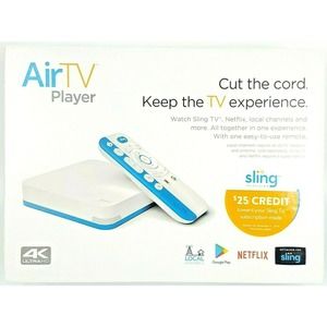 AirTV SINGLE TUNER 4K ULTRA HD Streaming Media Player FREE $25 Sling Credit